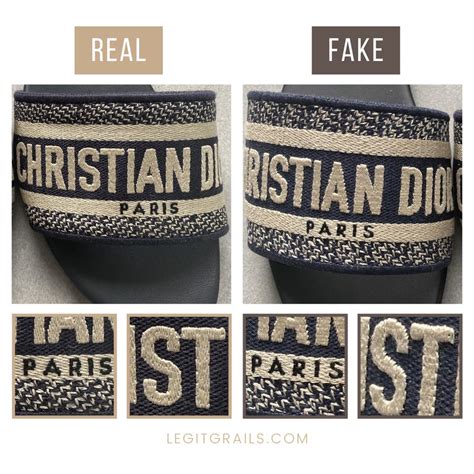 christian dior slides fake vs real|dior dway real vs fake.